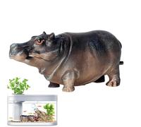 Genérico Fish Tank Bubbler, Aquarium Oxygen Pump, Standard Size for Home Decoration, Hippo Resin Landscape Feature, Household Utility Category, Realistic Air Stone Fishing Tank Indoor Use