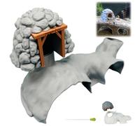 Genérico Fish Tank Cave Hideout, Aquarium Underground Tunnel Shrimp Hideaway Landscape Decoration, Guppy Small Catfish Hiding Resting Reptile Hermit Crab Terrarium Refuge