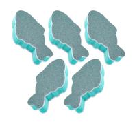 Genérico Fish Tank - Cleaning Sponge Set Double Sided | Fish Shape Brush 5 Piece Aquarium Cleaner Tool Kit for Glass, Algae, Removal, Betta, Turtle, Shrimp Pond or Freshwater Home Use