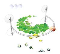 Genérico Fish Tank Floating Plant Corral - Silicone | Multipurpose Aquarium Floating Plant Barrier with Suction Cup | Easy-to-Use Divider For Freshwater Saltwater Aquariums For Decoration