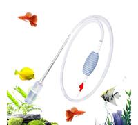 Genérico Fish Tank Vacuum Gravel Cleaner - 2.1m PP Siphon Tube | Lightweight 80g Aquarium Cleaning Supplies for Beginner Betta Gold Guppy Turtle Pond Reptile, Easy Water Change Tool for Home