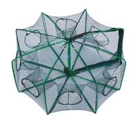 Generico Fish Trap, Folding Crab Cage, Escape-Proof Fishing Net, Portable Design for Lake, Shrimping, Camping, Kayak, Beach, Pond, , Rivers, Lakes, 6, 8, & 10 Holes