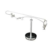 Genérico Fisherman Balancing Sculpture - 18x10x5cm Creative Metal Fishing Figurine | Kïnetic Desktop Ornament, Nautical Home & Office Decor, Gïft For Dad & Fishing Enthusiasts
