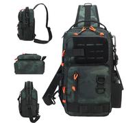 Genérico Fishing Backpack, Waterproof Sling Bag, Portable Tackle Storage, Sturdy Gear Organizer Wrap, Ideal for Shore Trips, Surf, Bass, Saltwater, Camping, 7.87 x 3.94 x 11.81 Inches