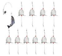 Genérico Fishing Bait Cage | 10 Pieces Stain Less Steel Fishing Tool | Carp Bait Trap Cage | for Anglers Fishermen Men Fathers Husbands Lake River Stream Reservoir