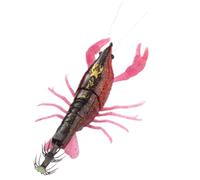 Generico Fishing Bait - Small Glow Shrimp Swimbait, Freshwater Sink Squid Bait Jigs | for Freshwater Saltwater Trout Bass Carp Salmon Catfish Lake River Boat Kayak Fishermen Anglers