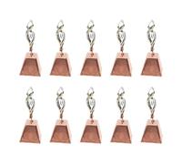 Generico Fishing Bells, Night Fishing Bait Alarm for Lakes, 10 Pieces Bell Gear with Clamp, Rivers Reservoirs Saltwater Freshwater Freshwater Sea Rod Pole Dad Husband Son Grandpa