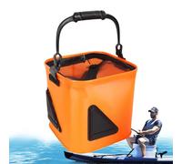 Genérico Fishing Bucket - Live Fish Bucket | Bait | Wider Handle Foldable Fishing Organizer | Multi-Functional Sports & Outdoors Accessory For Transport Kayaks Car Beach Boat Bank Outdoor