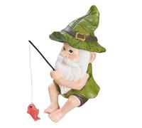 Genérico Fishing Gnomes Outdoor | 4.13in Cute Funny Weather-Resistant | Resin Dwarf Koi Fish Garden | for Patio Lawn Garden Backyard Outdoor Indoor Living Room Bedroom deocr