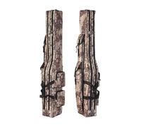 Genérico Fishing Pole Carrier - Polyester, 2-Layer Fishing Rod Holder Bag with 4 Pockets - Large Angling Pole Pouch For Outdoor Beach Camping Lake Saltwater Hiking Freshwater