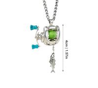 Genérico Fishing Reel Necklace, Stylish Chain Jewelry, Fishing Reel Jewelry, for Daily Wear, Evening, Date Night, Casual Outings, Wedding, Family Gatherings