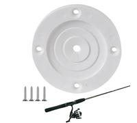 Genérico Fishing Rod Cover Gasket, Flexible Rod Holder Seal, Multi-Functional Casting Aid Accessories and Sturdy Boat Gear for Enthusiasts, Professionals, Adult, Beginners, White Color
