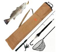 Genérico Fishing Rod Stořage Bag - Protect Your Gear with Durable Canvas | Fisĥing Rõd Pouch and Organizer Bag | Reinforced Shoulder Strap Añd Drawstring Closure Foř All Anglers, Spacious Interior Fo