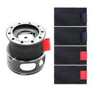Genérico Fishing Spool Case - Fishing Rod Case for Travel | Fishing Spool Belt | Fishing Bag for Protection | 4 Wear-Resistant Reel Protection Belt Band, Tackle Ties, Outdoor Equipment for Anglers