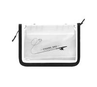 Genérico Fishing Tackle Binder - Portable Soft Bait Organizer, Waterproof Lure Storage Case with 10 Transparent Zippered Sleeves, Anti Saltwater Proof Rings, Ideal for Shore River Lake Boat Angling