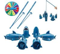 Genérico Fishing Toys - 7.1 Inch Interactive Desktop Game | Educational Motor Skill - 250g Board with Turntable and Rods, Perfect for Developing Coordination During Indoor Play for Young Children