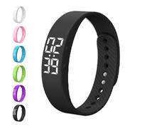Genérico Fits=leeps Alarm Clock Watch, Fitsl=eeps Alarm Bracelet, Silent Vibration Wake Up Wristband, Snooze-Free Smart Watch for Men and Women (Black)