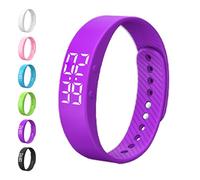 Genérico Fits=leeps Alarm Clock Watch, Fitsl=eeps Alarm Bracelet, Silent Vibration Wake Up Wristband, Snooze-Free Smart Watch for Men and Women (Purple)