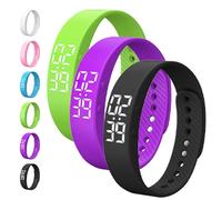 Genérico Fits=leeps Alarm Clock Watch, Fitsl=eeps Alarm Bracelet, Silent Vibration Wake Up Wristband, Snooze-Free Smart Watch for Men and Women (3pcsB)