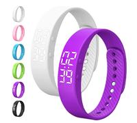 Genérico Fits=leeps Alarm Clock Watch, Fitsl=eeps Alarm Bracelet, Silent Vibration Wake Up Wristband, Snooze-Free Smart Watch for Men and Women (2pcsC)