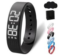 Genérico Fitsleeps Alarm Clock Watch, 2025 Silent Vibrating Alarm Wristband for Heavy Sleepers, Vibration Alarm Pro, 100% Wake-Up Bracelet Smart Wrist Alarms for Teens, Men and Women (Black)