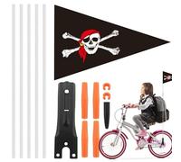 Generico Flag with - Bandera de Seguridad para niños - Bandera de Alta Visibilidad - Bandera de Remolque | Bandera de Ciclismo Resistente al Aire Libre, conducción Libre, Karts o remolques