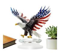 Genérico Flagge Schreibtisch Ornament, Patriotische Acryl Dekorationsstatue, Flache Eagle Flagge Tischdekoration Für Zuhause Büro Klassenzimmer Küche Schrank Theke Party Unabhängigkeitstag 4 Juli G