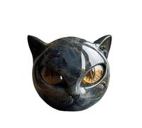 Genérico Flairgifts Luxury Black Cat Stone Sculpture - Hand Carved Crystal Figurine, Miniature Home Décor Statue & Gift for Cat Lovers (1 pcs)