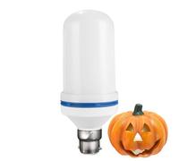 Genérico Flame Effect Bulbs - 6x15.5cm Flicker Light Fire Bulb | 3W LED Yellow Flame Design E27 E26 B22 Base - 4 Modes Sensor Outdoor Indoor Holiday Halloween Christmas Decor