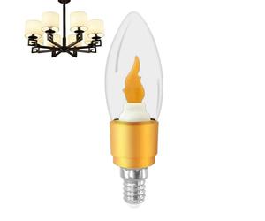 Genérico Flame Light Bulb - 3w Led Flicker Effect Lamp | E27 E14 Base Decorative Bulb | Golden Yellow 2700k Realistic Candle, Halloween Christmas Atmosphere Lighting, Energy Saving