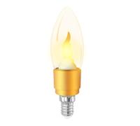 Genérico Flame Light Bulbs - E12 E14 Base LED Bulb For Home Decor | Golden Yellow With Realistic Flickering Effect, Ambient Lighting, For Bedroom, Porch, Christmas Holiday, Living Room