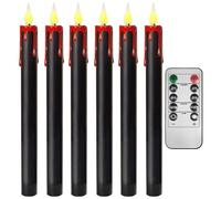 Generico Flameless Candles, Flickering Battery Operated Lights, Dimmable LED Halloween Decor, Ideal for Haunted House, Mantel, Theater Stage, Bedroom, Bathroom, Window Sill Ambiance