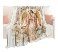 Genérico Flannel Fleece Blanket - Virgin Mary Religious Home Decor | Catholic Fleece Blankets Bed Throws, Winter Couch Bedroom Living Room Dorm Camping Women Kids Adults Holiday Housewarming