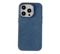 Genérico Flannel Magnetic Case for iPhone15 Plus, Plush Suede Denim Fabric Jean Compatible, Full-Coverage Solid Color Ultra-Thin Phone Case foriPhone 17/16/15/14/13 Pro MAX (Dark Blue,for iPhone 17)