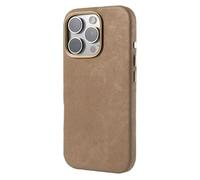 Genérico Flannel Magnetic Case for iPhone15 Plus, Plush Suede Denim Fabric Jean Compatible, Full-Coverage Solid Color Ultra-Thin Phone Case foriPhone 17/16/15/14/13 Pro MAX (Gold,for iPhone 14 Plus)
