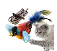 Genérico Flapping Bird Cat Toy, Rechargeable Automatic Sparrow, 9.45x9.06in Interactive Wing-Flapping Pet Toy, Portable Entertainment for Indoor Cats, Fun Play Pets