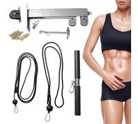 Genérico Flaschenzugsystem für Squat Rack | Edelstahl-Kabelgewichtsrollensystem für Wand | Reihenkabelsystem mit 220 Pfund Traglast, Fitnessgerät mit 360-Grad-Drehgelenk