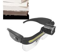 Genérico Flashlight Glasses - ABS TPU PC 16x9x7cm | LED Anti Fog Wide Beam Safety Head Lights | USB Rechargeable Hands Free Goggles For Running Cycling Hiking Fishing Repair Industrial Work Men Women