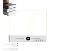 Genérico Flat Book Light - Rechargeable Portable Dimmable LED Panel Reading Light | Flat Book Lamp for Bedtime, Night, Library, Bedroom, Home, Travel, Dorm, Camping, Study, Reading, Books Lovers