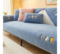 Genérico Fleece Couch Covers for Sofa,Non Slip Fuzzy Sectional Sofa Slipcover,Cute Cat Paw Super Soft Warm Plush Furniture Protector Covers,Thickened Washable for Dogs Pets