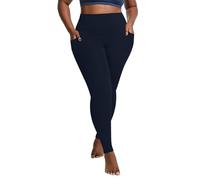 Genérico Fleece Lined Polainas - Pantalones De Correr de Polar Mujeres Pantalones Forrado Sherpa Pantalones Rectos De Ocio Al Aire Libre Pant Uni-Color Pantalones Cómodo Pantalones, azul marino