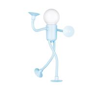 Genérico Flexible Cartoon Night Light with Suction Cup Limbs, Silicona ABS | Playful 17 cm humanoid night light with bendable limbs and suction cups for adjustable posicioning on desks, windowsills or