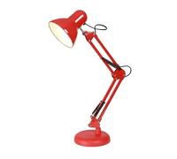 Genérico FLEXO ARQUITECTO ROJO PORTALAMPARAS E27 FLEXIBLE, LAMPARA ESCRITORIO VINTAGE BOMBILLA