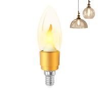 Genérico Flicker Flame Light Bulb - LED Realistic Ambient Lighting, Fire Effect Bulb, Energy Efficient | LED Flame Bub, Office Ceiling Halloween Christmas Party Porch Patio Outdoor Bar