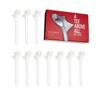 Genérico Flight Path Golf Tees, 3-1/4 Inch Par tee Set, 10-Piece Ball Holder Pack, Stability Boosting Low Friction Design, for Hybrids, Irons, Distance, Sports, Practice, Driving Range, Outdoor
