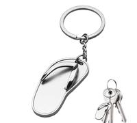 Generico Flip-Flop Key Chain - Zinc Alloy 5 cm, Simulation Slipper Pendant, Metal Keyfob Accessory | Multi-Purpose Bag Keyring Charm For Handbags, Backpacks, Keys, Electroplated Design