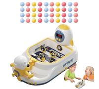 Genérico Flipper de la Estación Espacial, Juego de Pinball de Mesa,Máquina de Juego de Pinball de Mesa | Juego de Acción y Reflejo con Efectos de Sonido para, Niños, Familia, Amigos