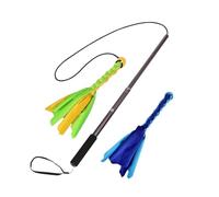 Genérico Flirt Pole for Dogs, Extendable Pet Teasing Stick with 2 Detachable, 26x5x4cm Adorable Detachable Rope Tug, Rope Tugs for Outdoor Exercise and Puppy Playtime