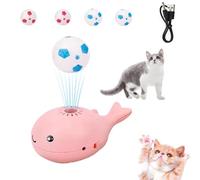 Genérico Floating Ball Cat Toy, Whale Floating Cat Toy Ball, Electric Moving Soccer For Cats, Keep Entertained Soccer Toys for All Breeds (Pink)