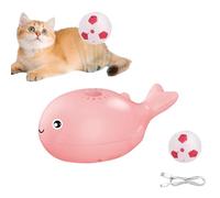 Genérico Floating Ball Cat Toy, Whale Floating Interactive Cat Toy, Electric 2-in-1 Whale Floatings Interactive Cats Toys, Keep Cats Entertained Soccer Balls Pet Toys (Pink)